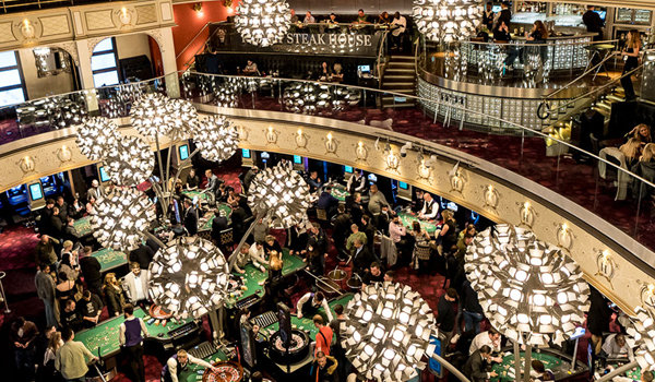 Busy night in the luxury Casino gaming room in London