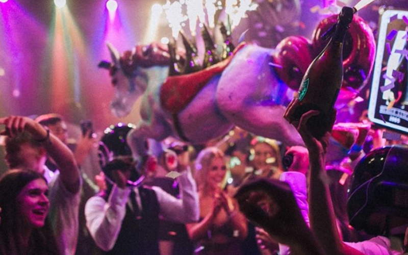 Inside the Cuckoo Club on a lively party night